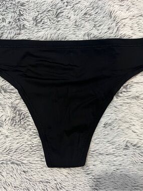 Women’s soft satin like Black Women's Thong Panty